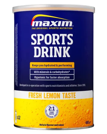 Maxim Sports Drinks Fresh Lemon 480 g: Energidrink