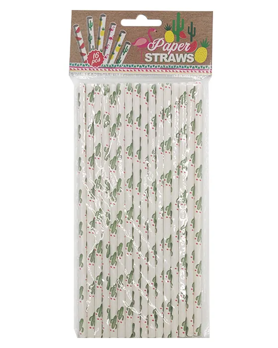 Party Collection Paper Straw Cactus