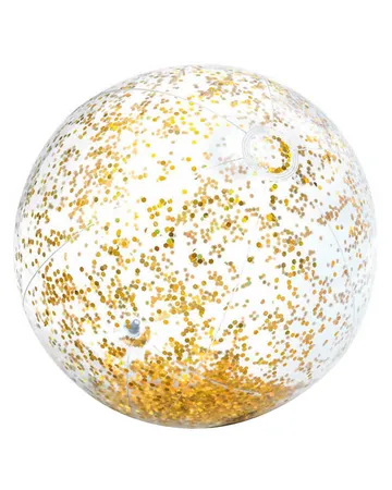 Intex transparent guldglitter strandboll