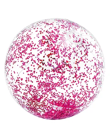 Intex Transparant Rosa Glitter Strandboll: Till stranden & poolen