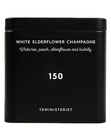 Teministeriet No 150 White Elderflower Champagne Tin 50 g - Upplyftande Vitt Te med Persika & Fläderblom