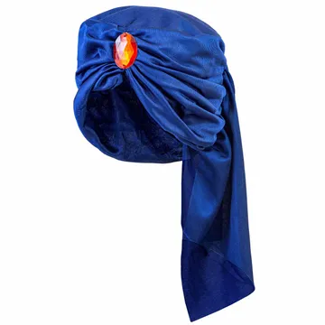 Blåndande blå turban med rub detalj
