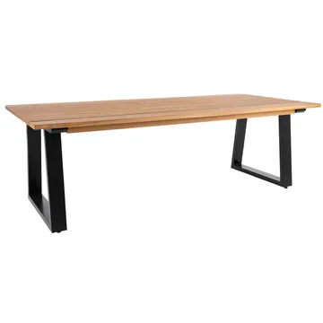 Brafab, Laurion matbord 100x230 cm teak/svart: Skandinavisk elegans och kvalitet