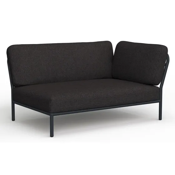 Houe, Level lounge sofa sooty grey sunbrella right corner aluminium