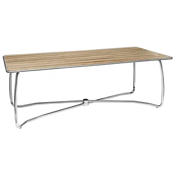 Hillerstorp Spring: Ett unikt teak/stålmatbord för din uteplats