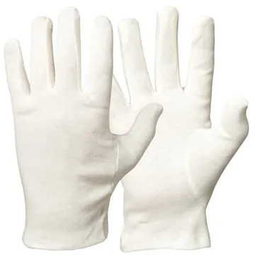 GranberGS vita textilhandskar skyddar händerna vid lättare arbete