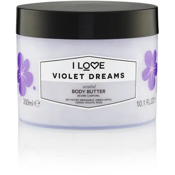 I loveu2026 Violet Dreams Scented Body Butter - 300 ml: Kärleksfull omfamning av blommor