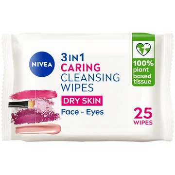 NIVEA Daily Essentials milda växtbaserade rengöringsservetter för torr hud