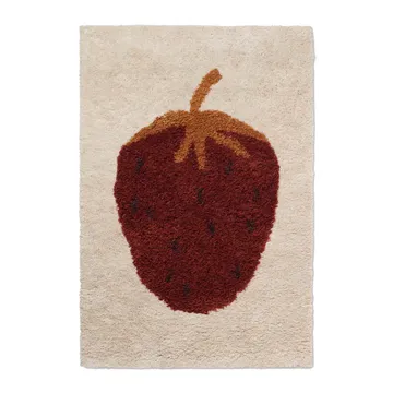 Ferm Livings handgjorda matta FRUITICANA: Ett jordgubbsfält i ditt barns rum